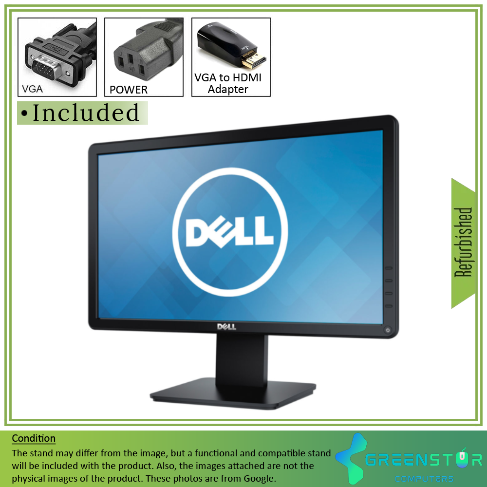  Refurbished(Good) -Dell E Series E1914H 18.5" Widescreen 1366x768 HD LED Backlight LCD TN Monitor